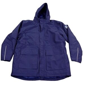 Lands End Squall Parka Jacket‎ Mens XXL Blue Waterproof Windproof Gorpcore Coat